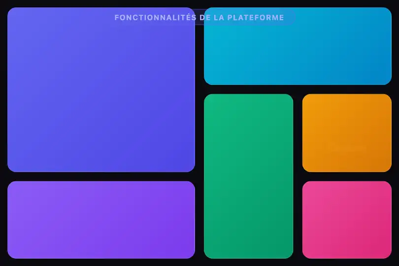 SaaS landing — grille de fonctionnalités — Bento with Images exemple 2