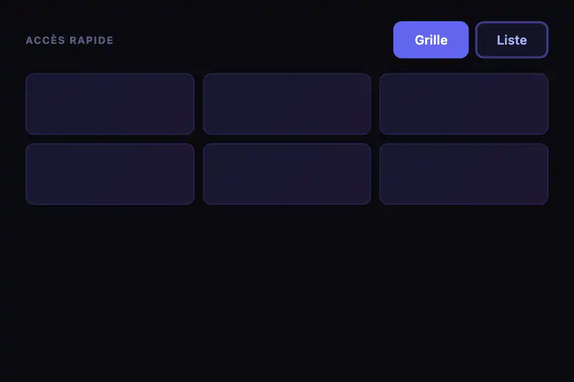 App sidebar — Icon grid or condensed labelled menu — Grid to List Toggle example 1