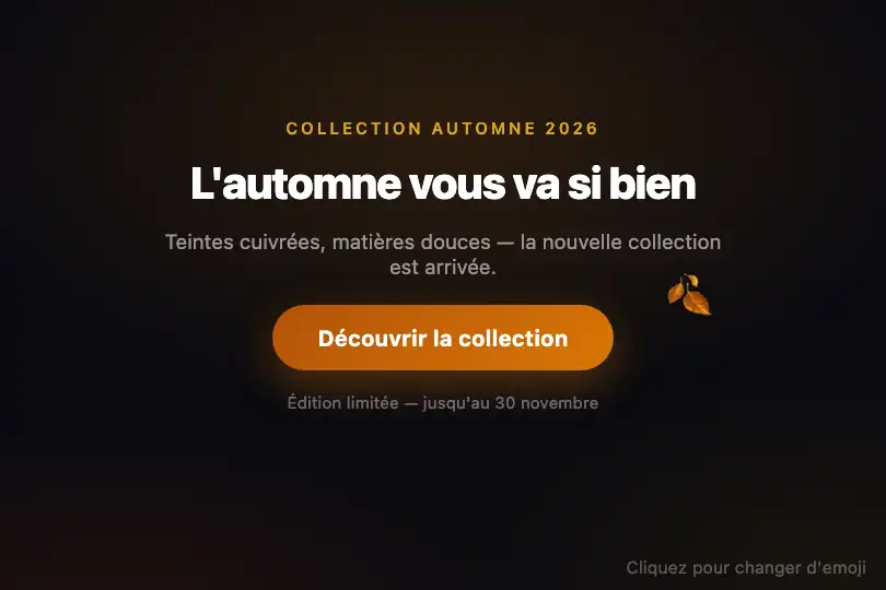 Campagne saisonnière d'une boutique mode ou beauté — Emoji Cursor exemple 1