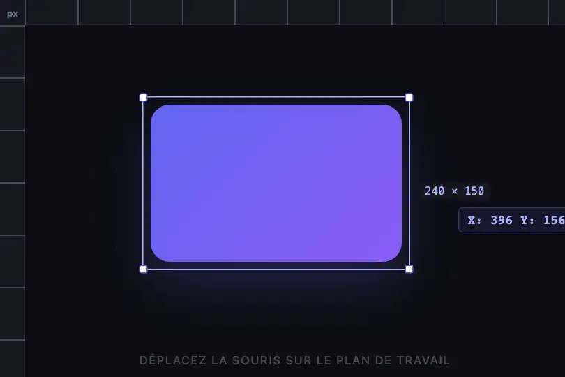 Plan de travail d'un éditeur — lecture de position en direct — Cursor Text exemple 1