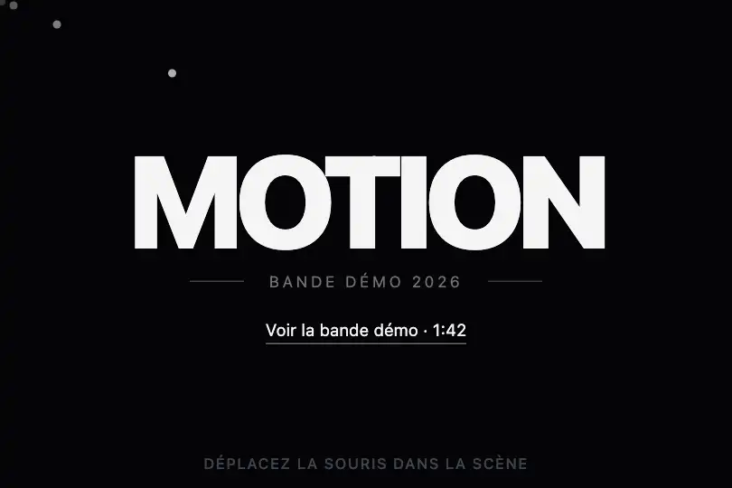 Studio de motion design — bande-annonce — Cursor Trail Effect exemple 3