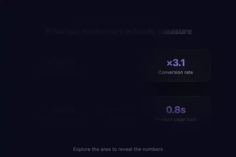 Product reveal section — landing page — Cursor Spotlight example 1