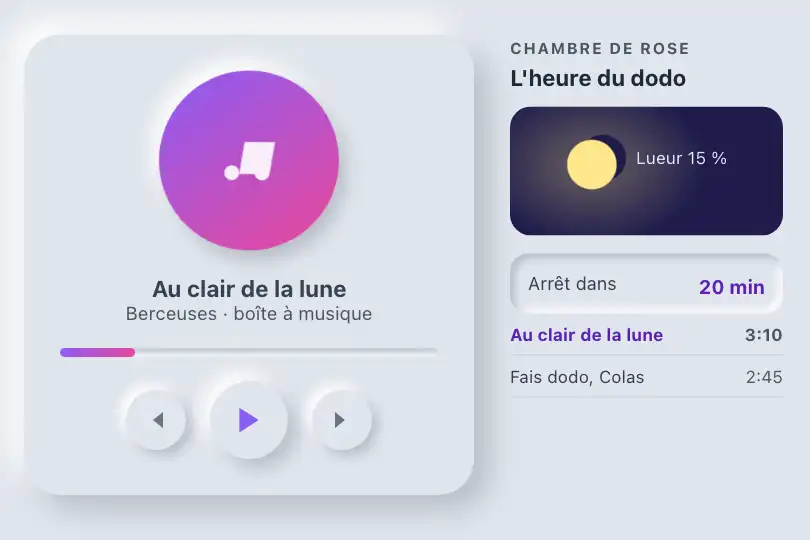 Berceuses d'une veilleuse pour bébé — appli de la veilleuse — Neu Music Player exemple 2