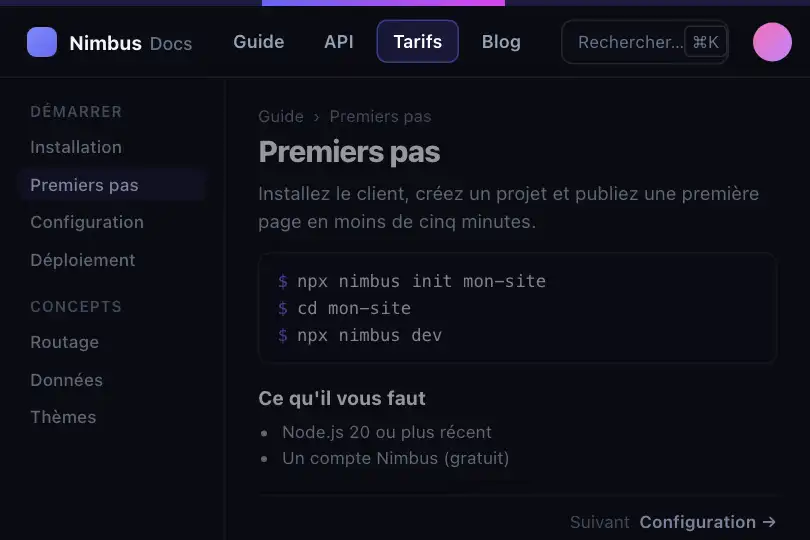 Bord haut de la fenêtre — navigation d'une page à l'autre — Progress Bar exemple 2