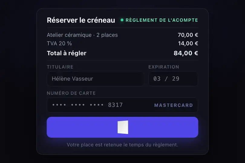 Bouton d'envoi de formulaire — état « traitement en cours » — Cube Flip exemple 1