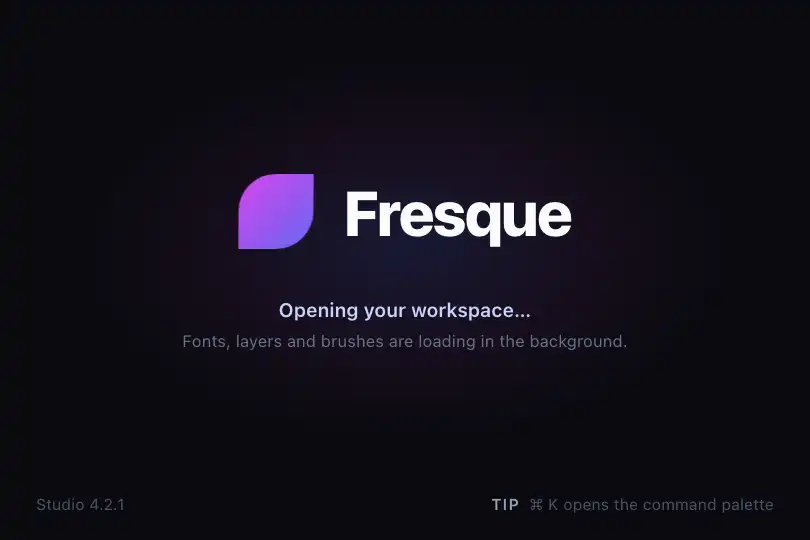 Creative tool loading screen — the shape doubles as an animated logo — Morphing Shape example 1