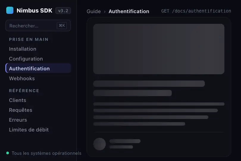 Documentation technique — le chapitre demandé se charge, sommaire déjà en place — Article Skeleton exemple 2
