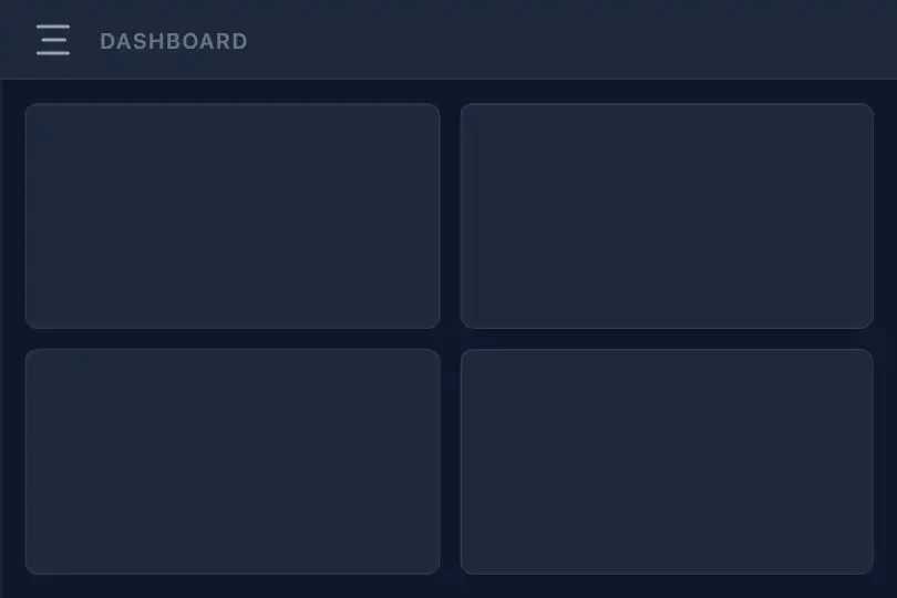 Dashboard — Bouton de bascule du panneau latéral — Morphing Hamburger exemple 2