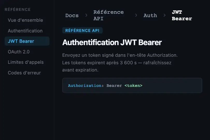 Portail de documentation — Navigation multi-niveaux — Breadcrumb Animated exemple 2