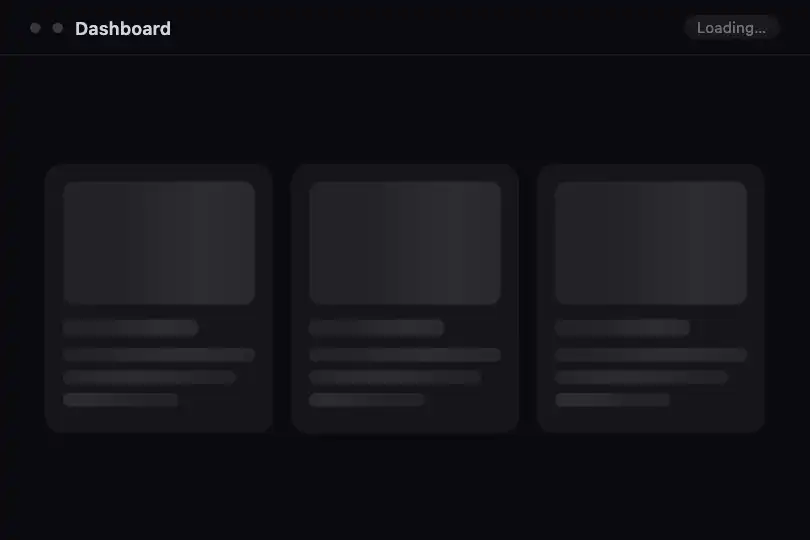 SaaS dashboard — Product card grid loading — Skeleton Card example 1
