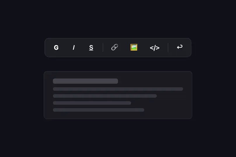 Barre d'outils éditeur — Raccourcis icônes avec libellés au survol — Tooltip Arrow exemple 1