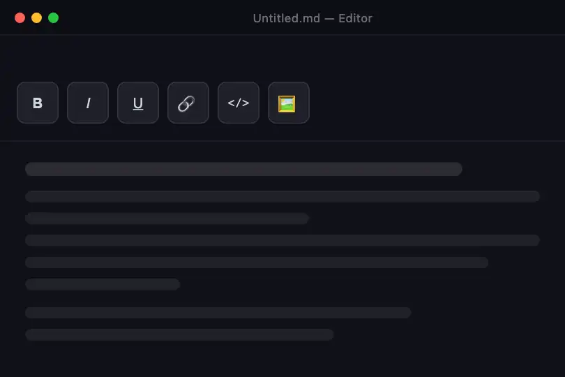 WYSIWYG Toolbar — Editing actions revealed on hover — Floating Action Labels example 1