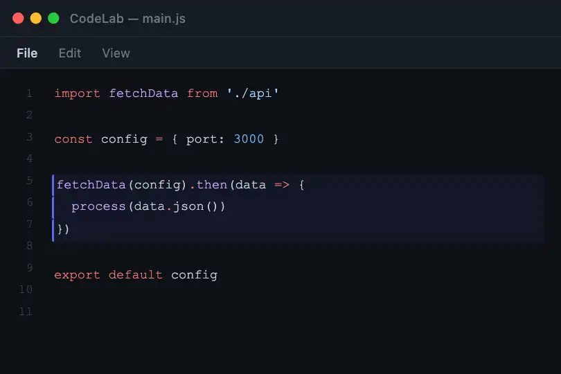 Online editor menu bar — File / Edit / View — Popover Menu Chain example 1