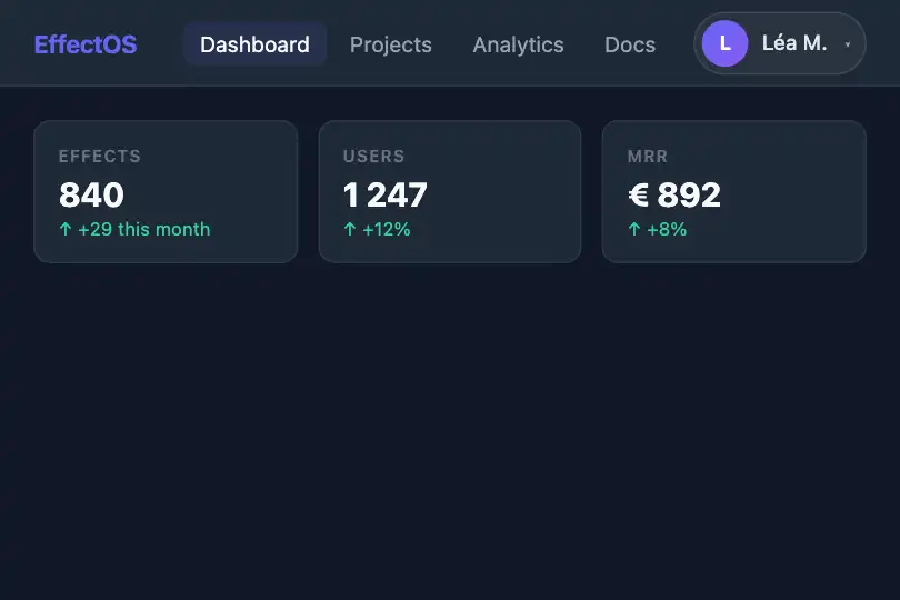 User account menu — SaaS dashboard with nested preferences — Popover Menu Chain example 2