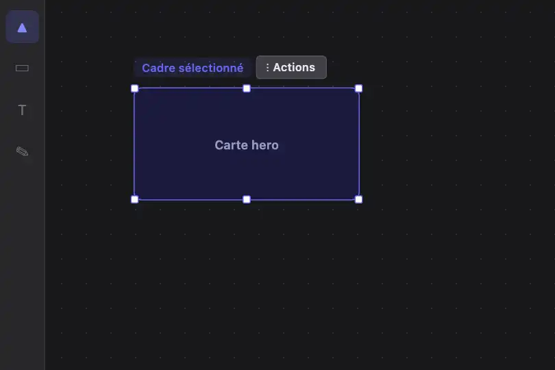 Menu contextuel d'un canvas de design — Mise en forme et export — Popover Menu Chain exemple 3