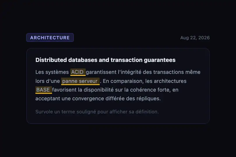 Long-form article — Inline glossary in a technical text — Annotation Layer example 1