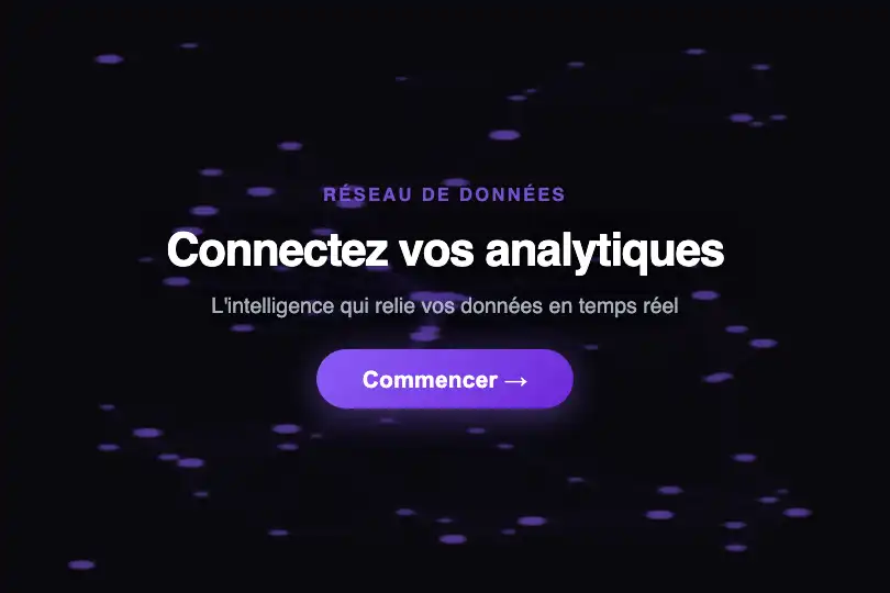 Hero / Landing — Fond interactif pour SaaS data ou réseau — Attraction Field exemple 1