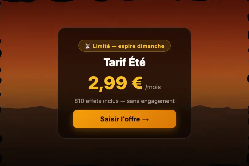 Micro-interaction de conversion — Offre flash saisonnière — Heat Haze exemple 3