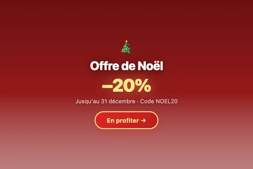 Micro-interaction de conversion — Bannière promotion de Noël — Snow Fall exemple 3