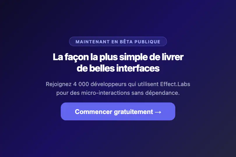 Hero / Landing — CTA principal d'une landing page SaaS — Liquid Button exemple 1