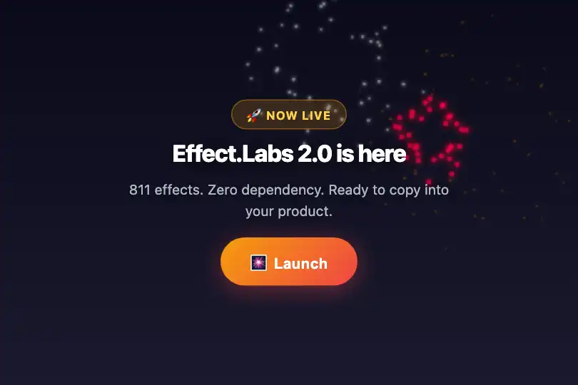 Hero / Landing — Product launch page — Fireworks example 1