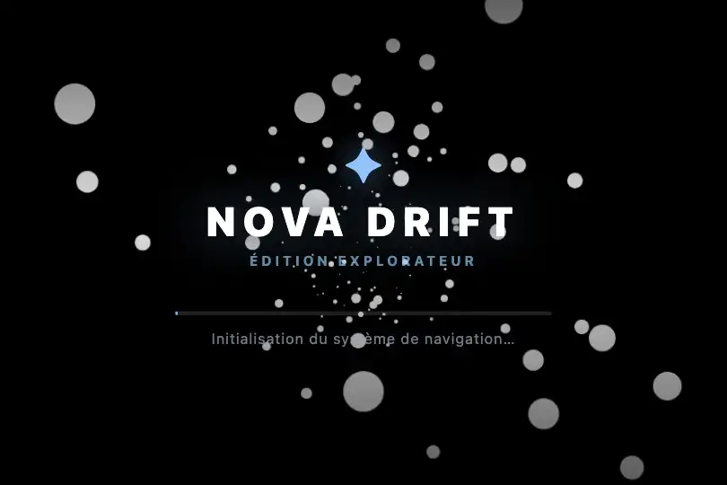 Écran de chargement — App ou jeu spatial plein écran — Starfield exemple 2