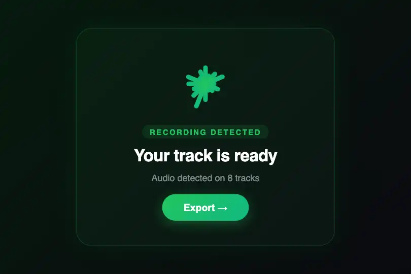 Conversion micro-interaction — Recording confirmation — Circular Visualizer example 3