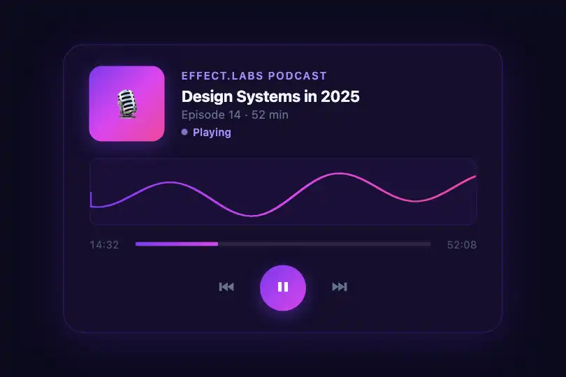 Podcast player — Wave as audio signature — Wave Form example 2