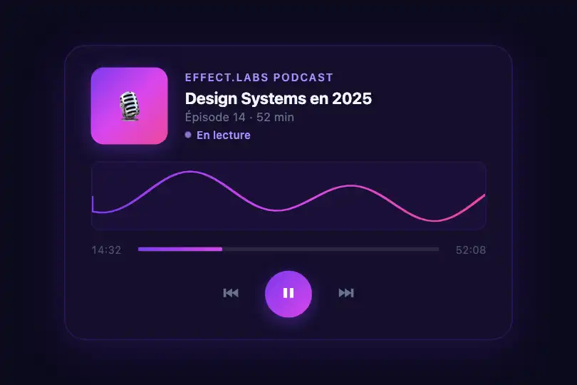 Player de podcast — Onde comme signature sonore — Wave Form exemple 2