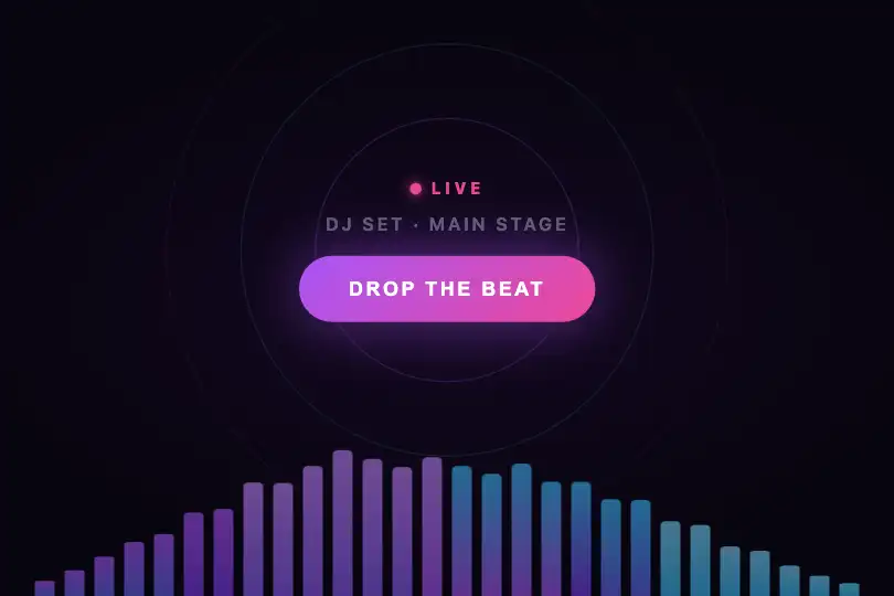 DJ Interface / Live Concert — burst on every beat — Particle Burst example 2