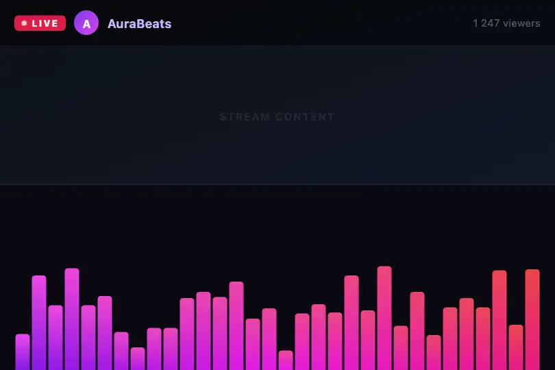 Stream overlay — Full-width spectrum at the bottom — Spectrum Gradient example 2