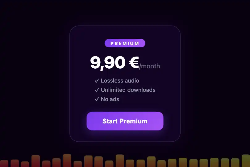 Conversion micro-interaction — Premium pricing section — Spectrum Gradient example 3
