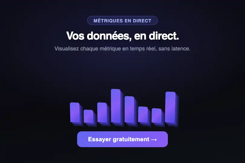 Hero / Landing — Page de présentation analytics SaaS — 3D Bars exemple 1