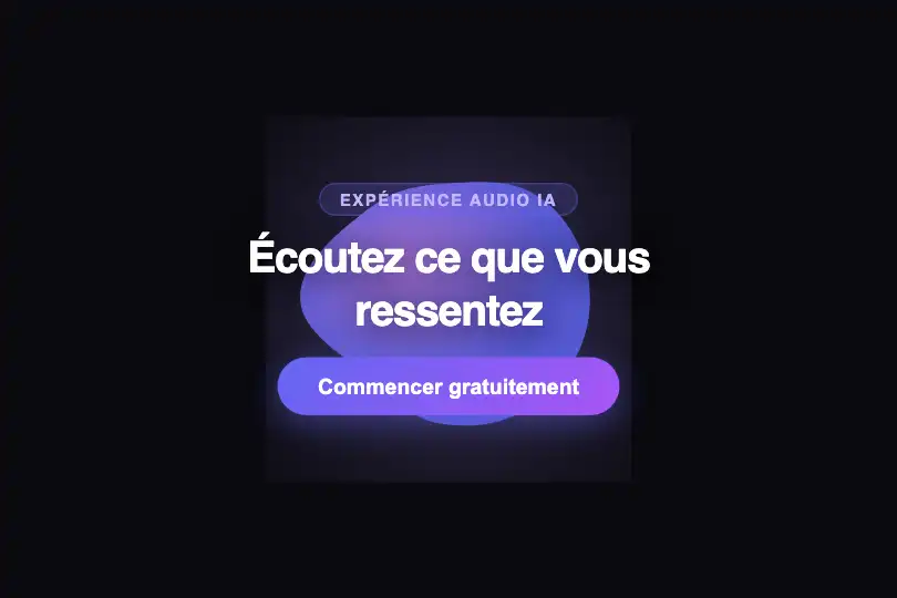 Hero / Landing — Identité visuelle audio — Blob Morph exemple 1