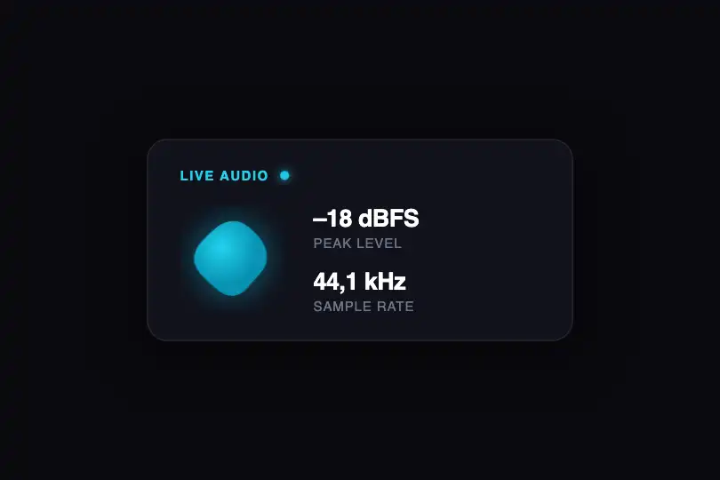 Product component — Live audio analysis widget — Blob Morph example 2