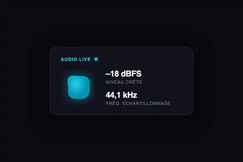 Composant produit — Widget d'analyse audio live — Blob Morph exemple 2
