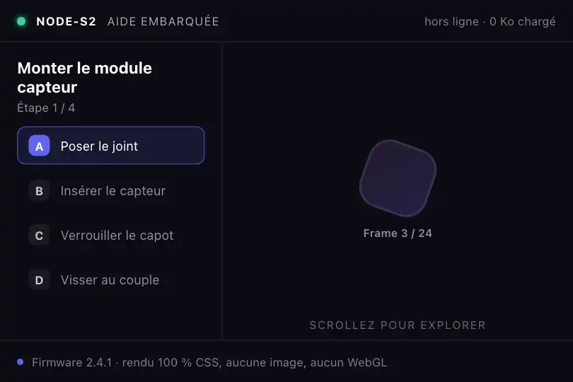 Monter le module capteur — aide embarquée d'un objet connecté — Image Sequence exemple 1