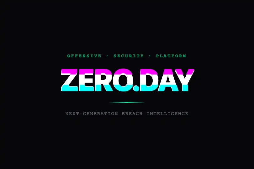 Cyberpunk landing — Full-width dark hero title — Glitch Effect example 1