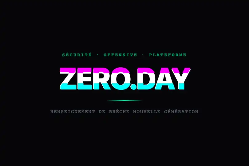 Landing cyberpunk — Titre hero sombre pleine largeur — Glitch Effect exemple 1