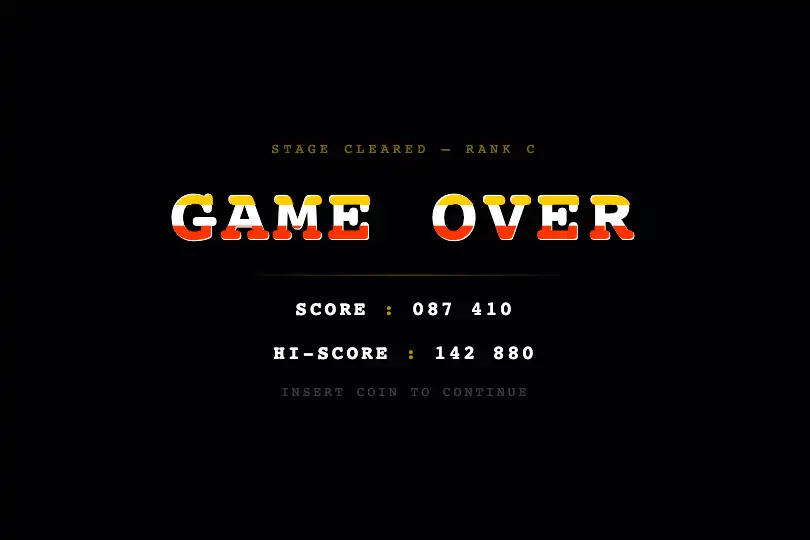 Game UI — Menu title or GAME OVER screen — Glitch Effect example 3