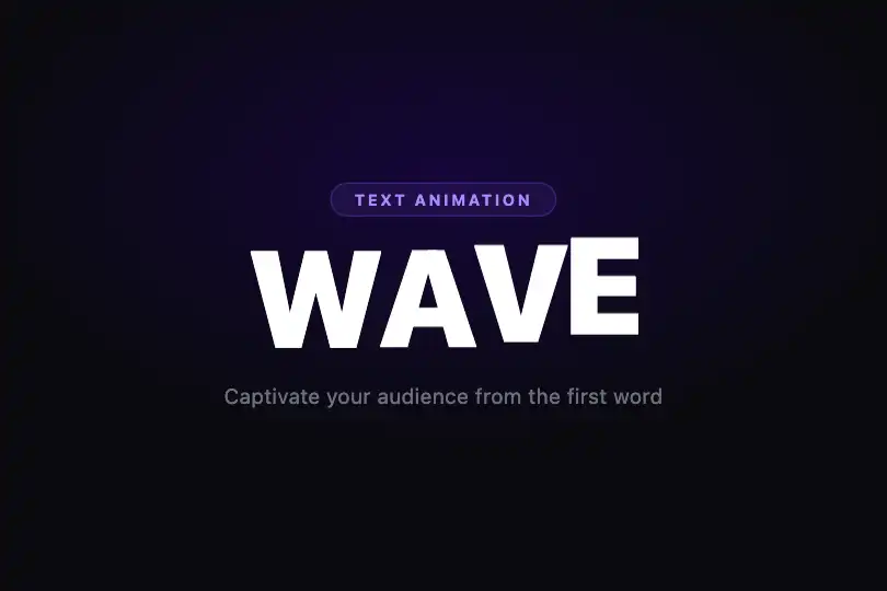 Animated brand keyword on a landing page — Wave Effect example 1