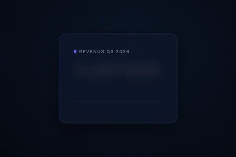 Révélation de KPI — Résultat calculé dans un dashboard — Blur Reveal exemple 3