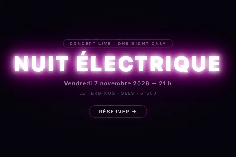 Affiche numérique — Nom d'artiste ou titre de festival — Neon Flicker exemple 3