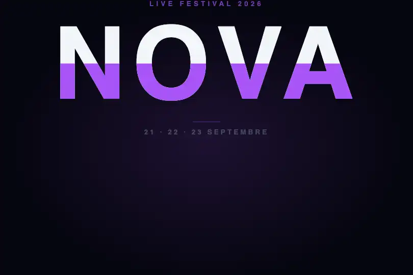 Affiche de festival — Nom d'artiste en grand format — Split Color exemple 3