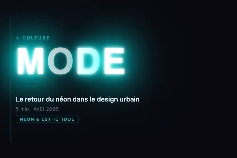 En-tête de rubrique — magazine digital rétro — Neon Flicker Text exemple 3
