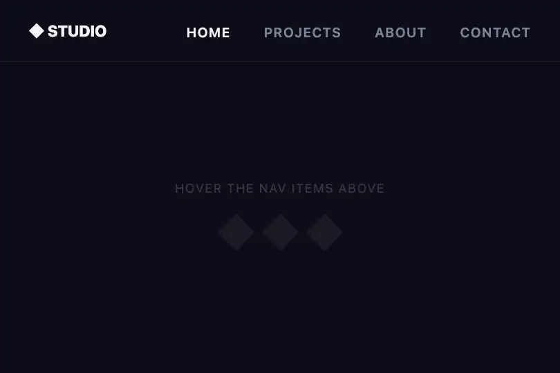 Primary navigation — Menu items that flip on hover — Flip Characters example 2