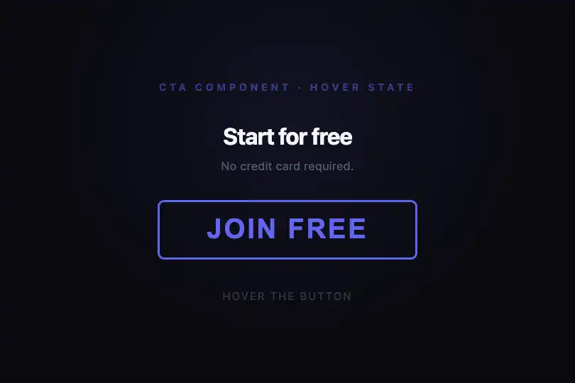 Outline CTA button — hover state without an opaque background — Outline to Fill example 2