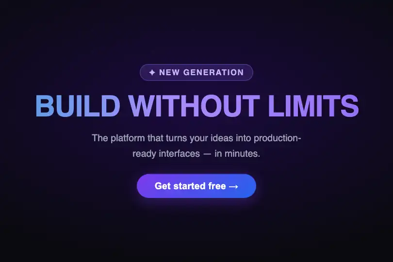 SaaS landing page — Animated main headline — Gradient Flow example 1