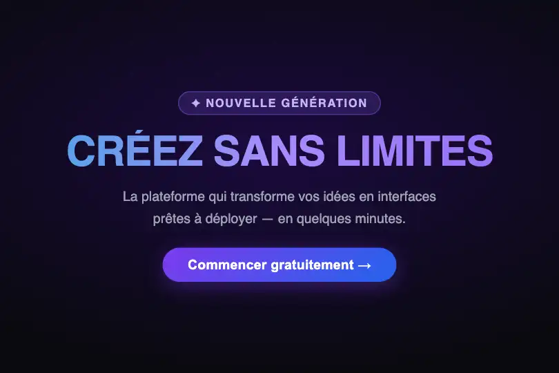 Landing page SaaS — Accroche principale animée — Gradient Flow exemple 1