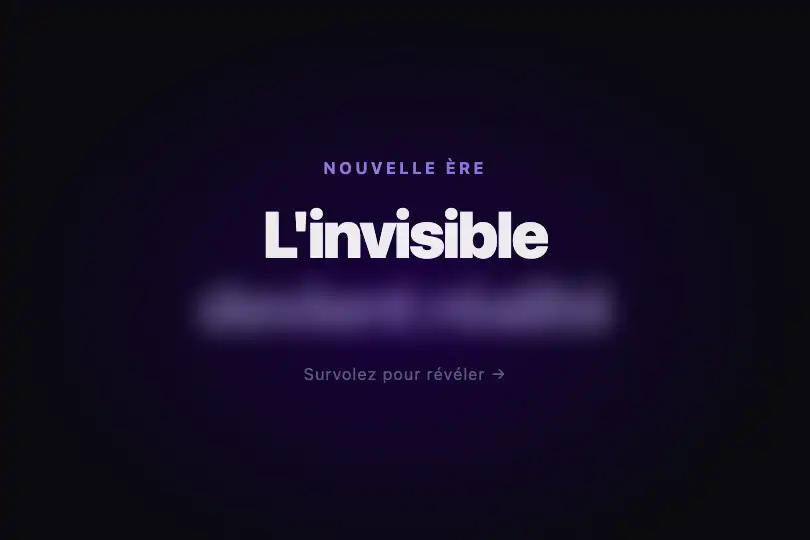 Hero — Slogan qui se met au point au survol — Blur to Sharp exemple 1